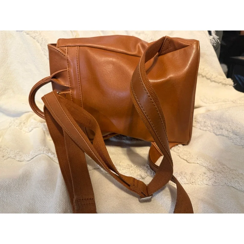 Matt & Nat Vegan Leather Backpack Tan Brown Minimalist